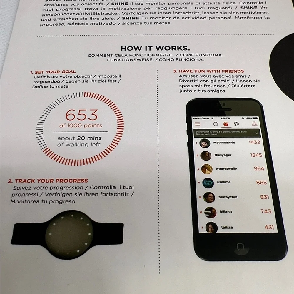 Misfit Shine Fitness + Sleep Monitor New! In Box!